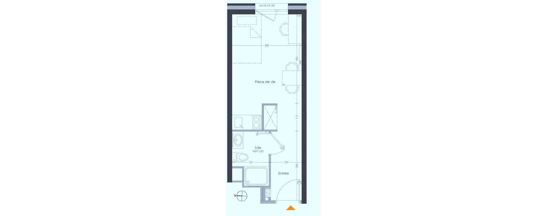 Studio meubl&eacute; de 20,05 m2 &agrave; Cr&eacute;teil Centre