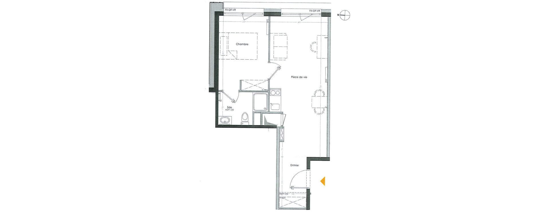 Appartement T2 meubl&eacute; de 38,39 m2 &agrave; Cr&eacute;teil Centre