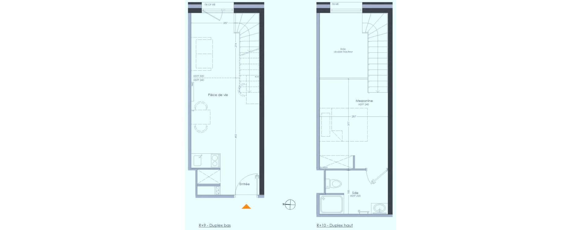 Duplex T2 meubl&eacute; de 34,13 m2 &agrave; Cr&eacute;teil Centre