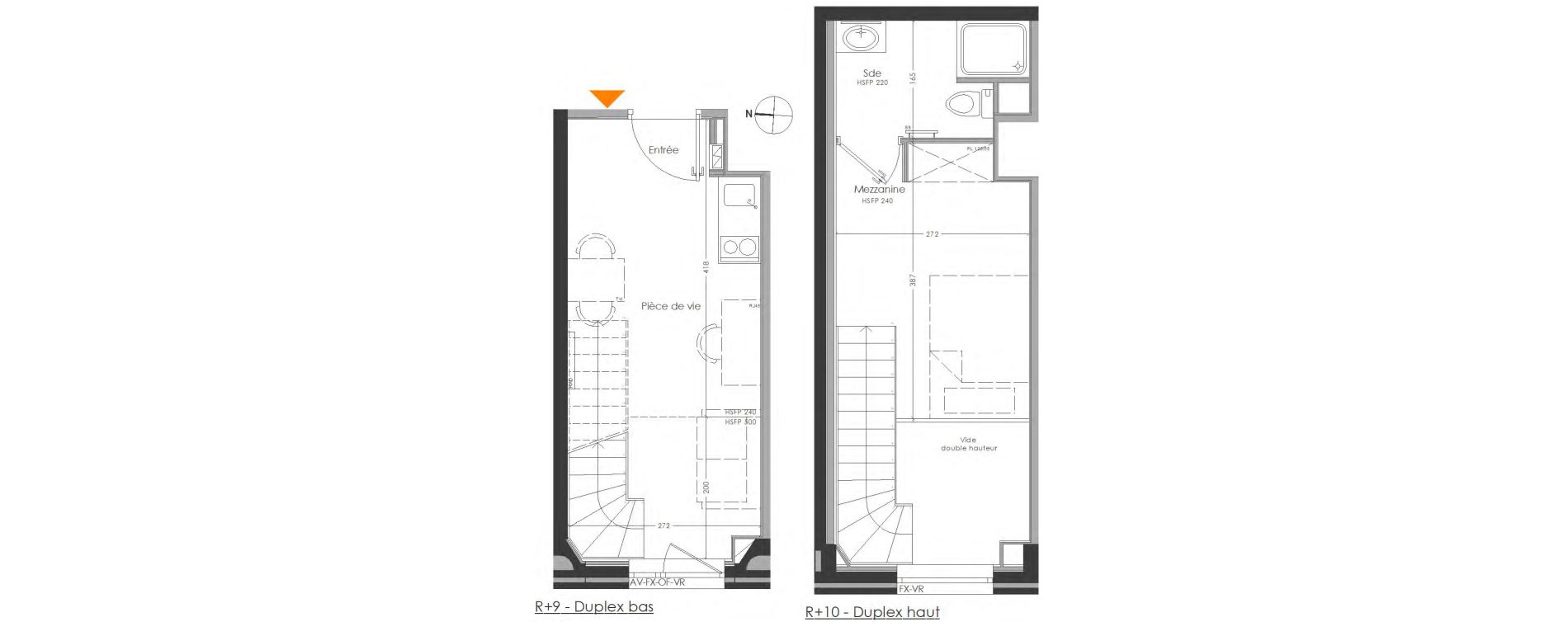 Duplex T2 meubl&eacute; de 26,97 m2 &agrave; Cr&eacute;teil Centre