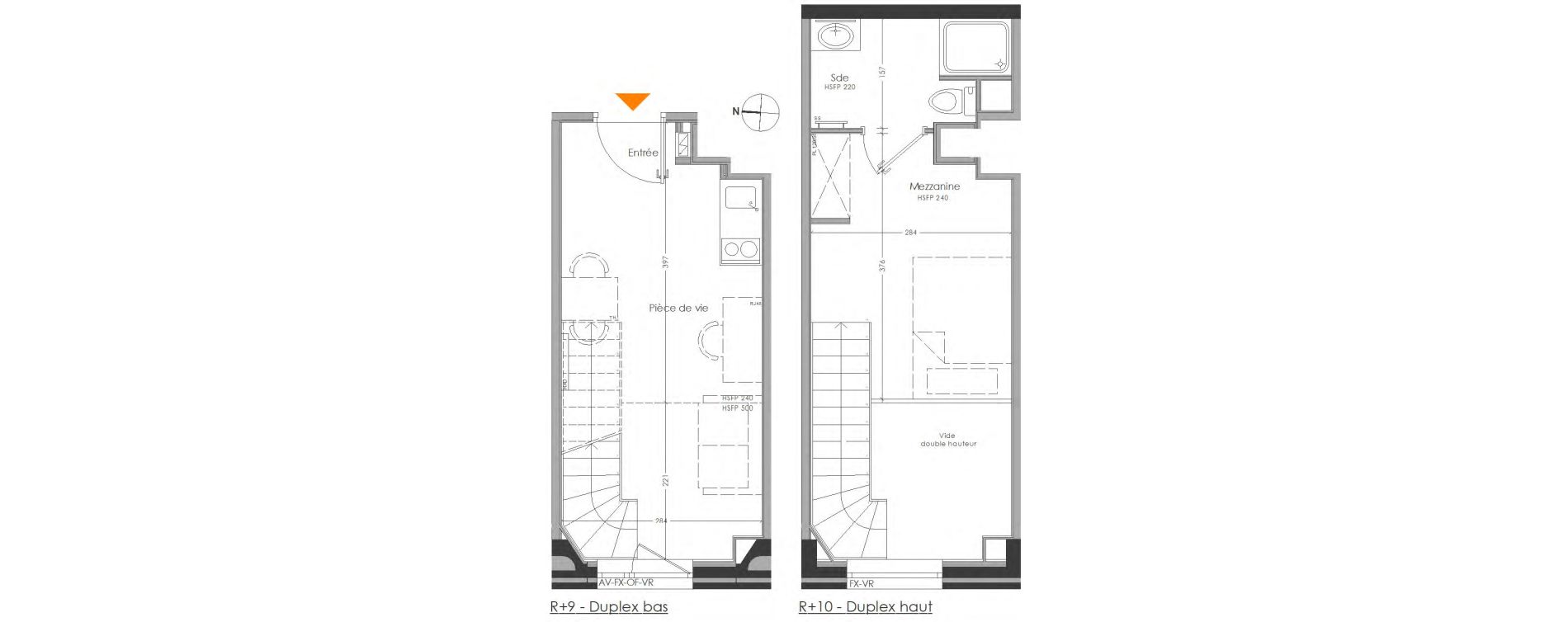 Duplex T2 meubl&eacute; de 27,37 m2 &agrave; Cr&eacute;teil Centre