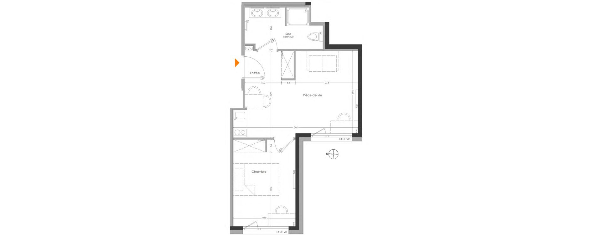 Appartement T2 meubl&eacute; de 34,69 m2 &agrave; Cr&eacute;teil Centre
