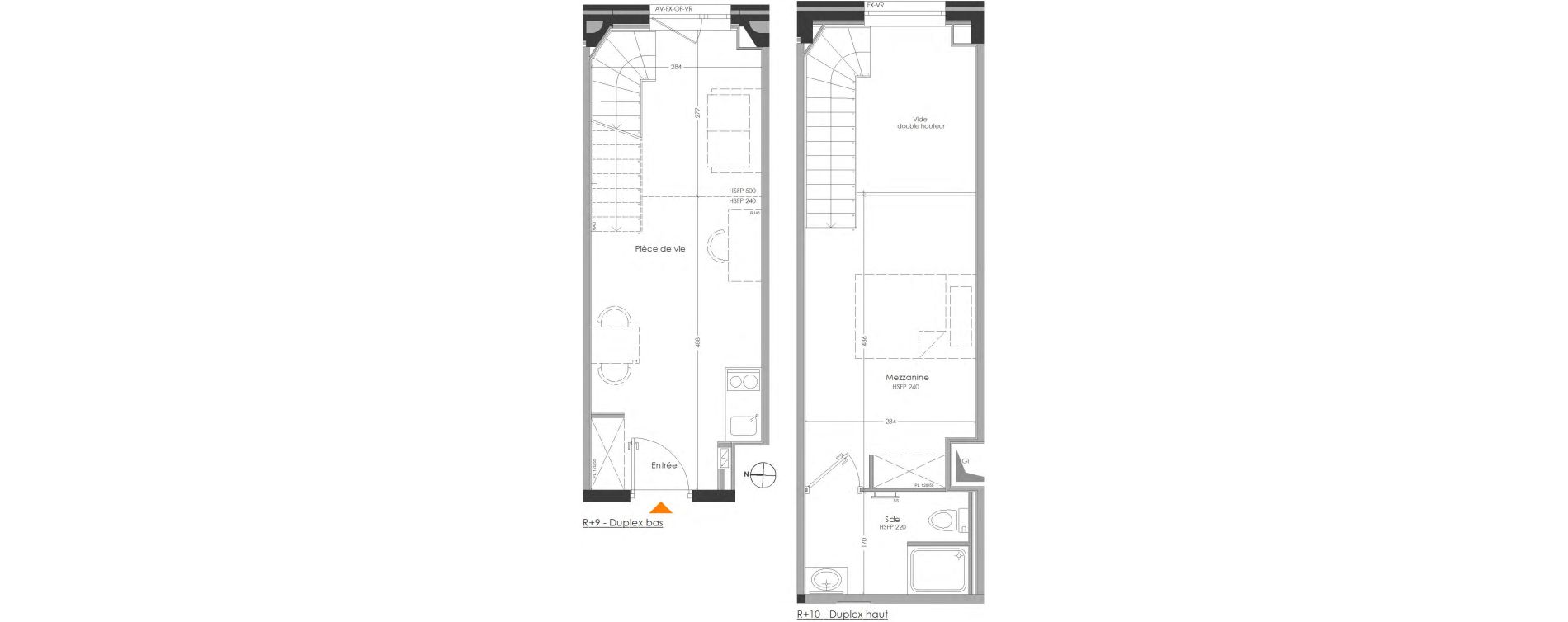 Duplex T2 meubl&eacute; de 36,12 m2 &agrave; Cr&eacute;teil Centre