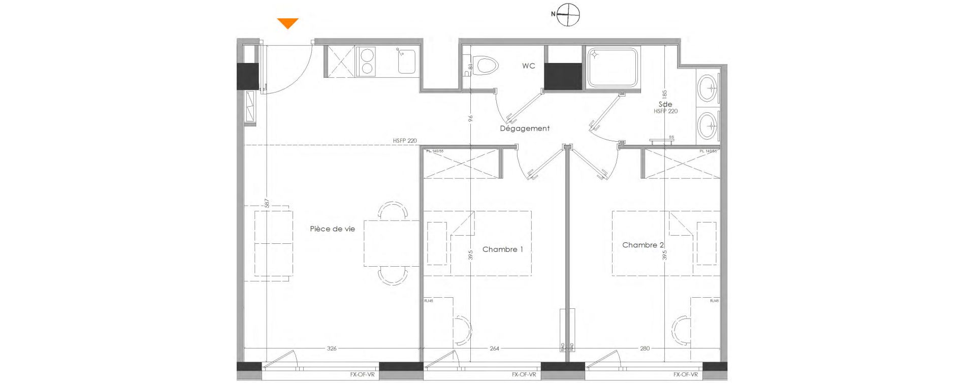 Appartement T3 meubl&eacute; de 48,62 m2 &agrave; Cr&eacute;teil Centre