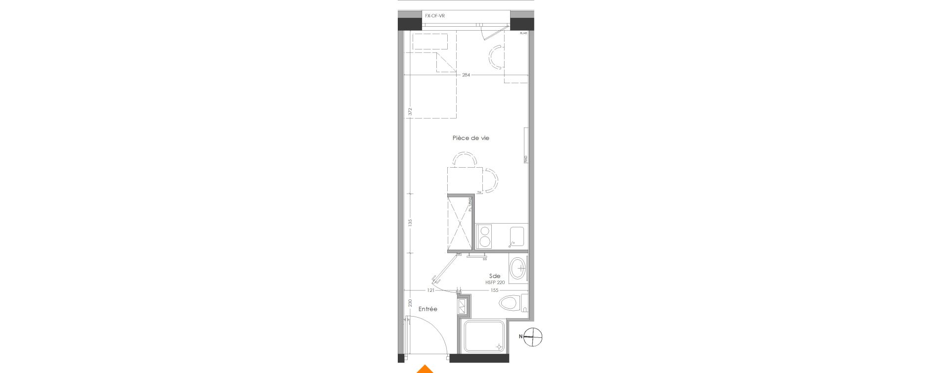 Appartement T1 de 19,92 m2 &agrave; Cr&eacute;teil Centre