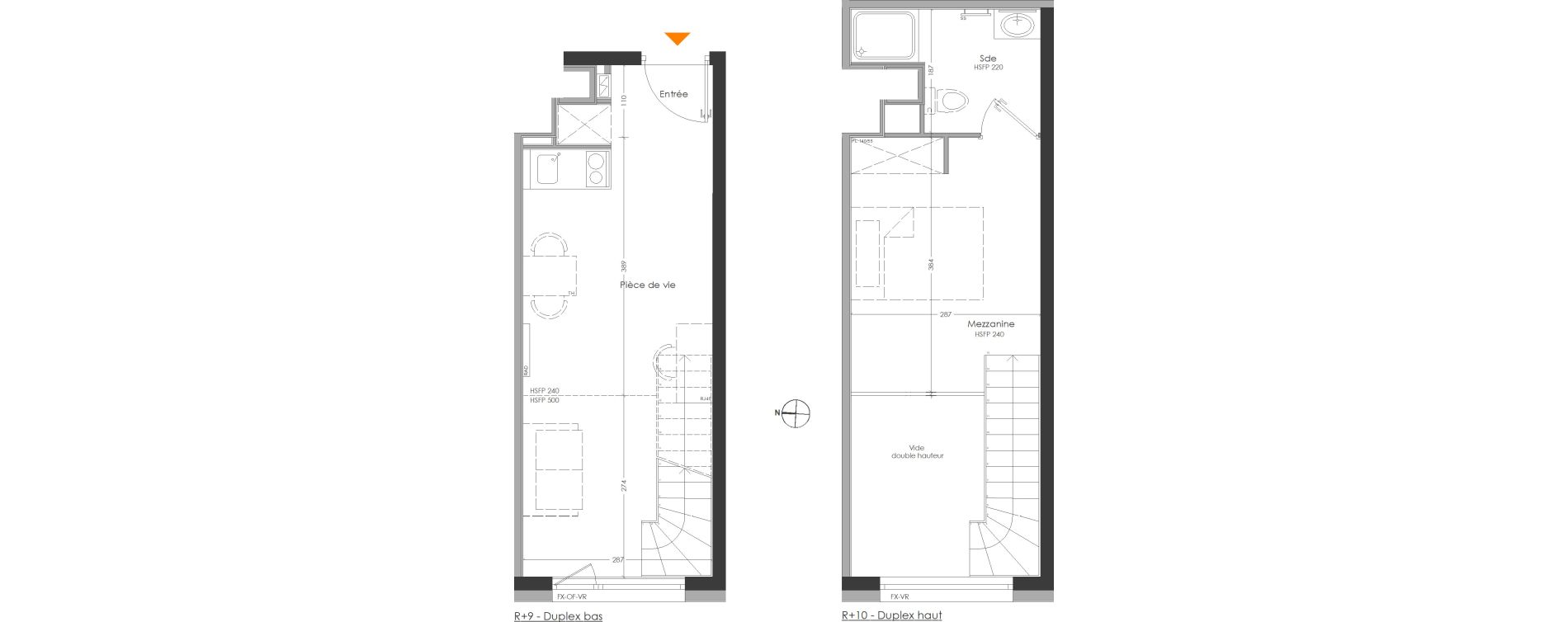 Duplex T2 meubl&eacute; de 33,42 m2 &agrave; Cr&eacute;teil Centre