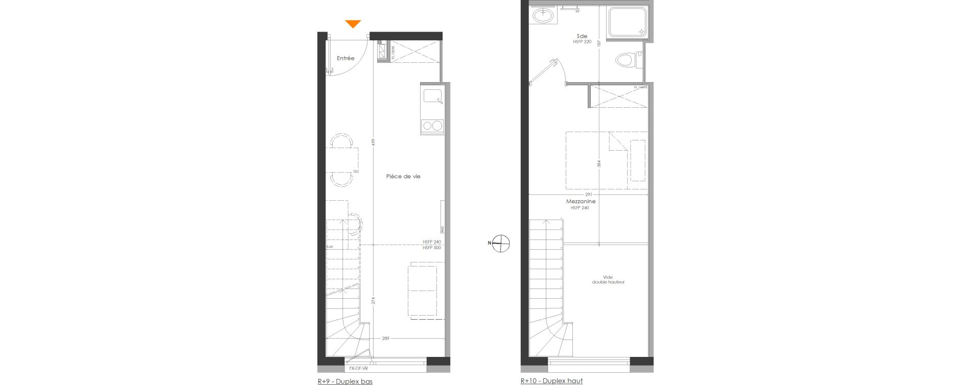 Duplex T2 meubl&eacute; de 35,67 m2 &agrave; Cr&eacute;teil Centre