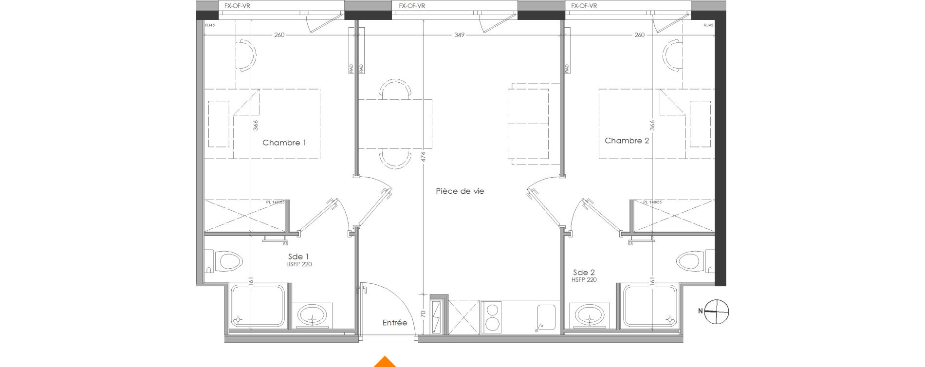 Appartement T3 meubl&eacute; de 45,15 m2 &agrave; Cr&eacute;teil Centre
