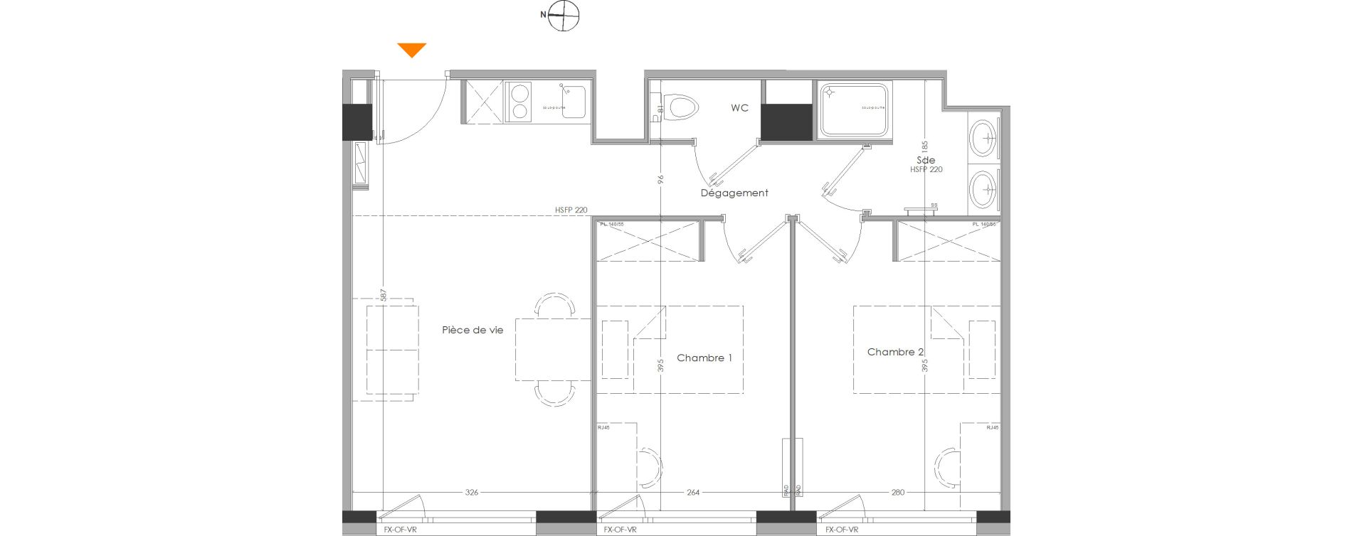 Appartement T3 meubl&eacute; de 48,62 m2 &agrave; Cr&eacute;teil Centre