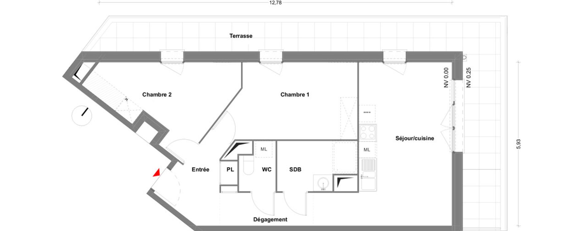 Appartement T3 de 63,55 m2 &agrave; Cr&eacute;teil Centre