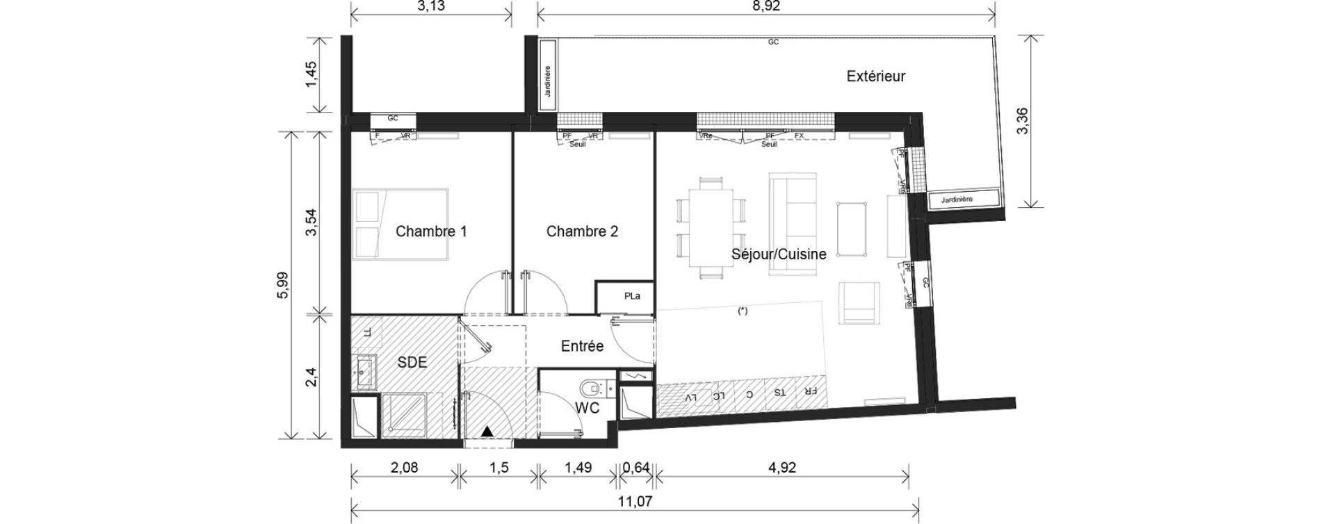 Appartement T3 de 60,10 m2 &agrave; Cr&eacute;teil Viet