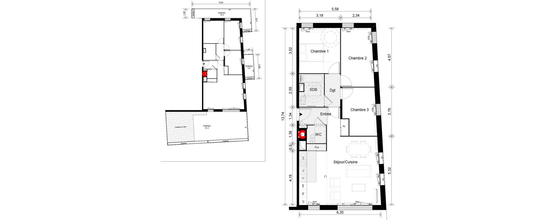 Appartement T4 de 78,62 m2 &agrave; Cr&eacute;teil Viet