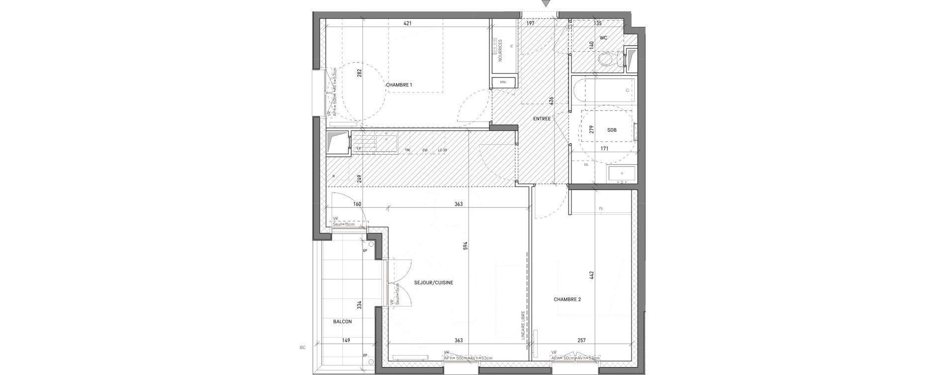 Appartement T3 de 61,78 m2 &agrave; Cr&eacute;teil Cardinaud