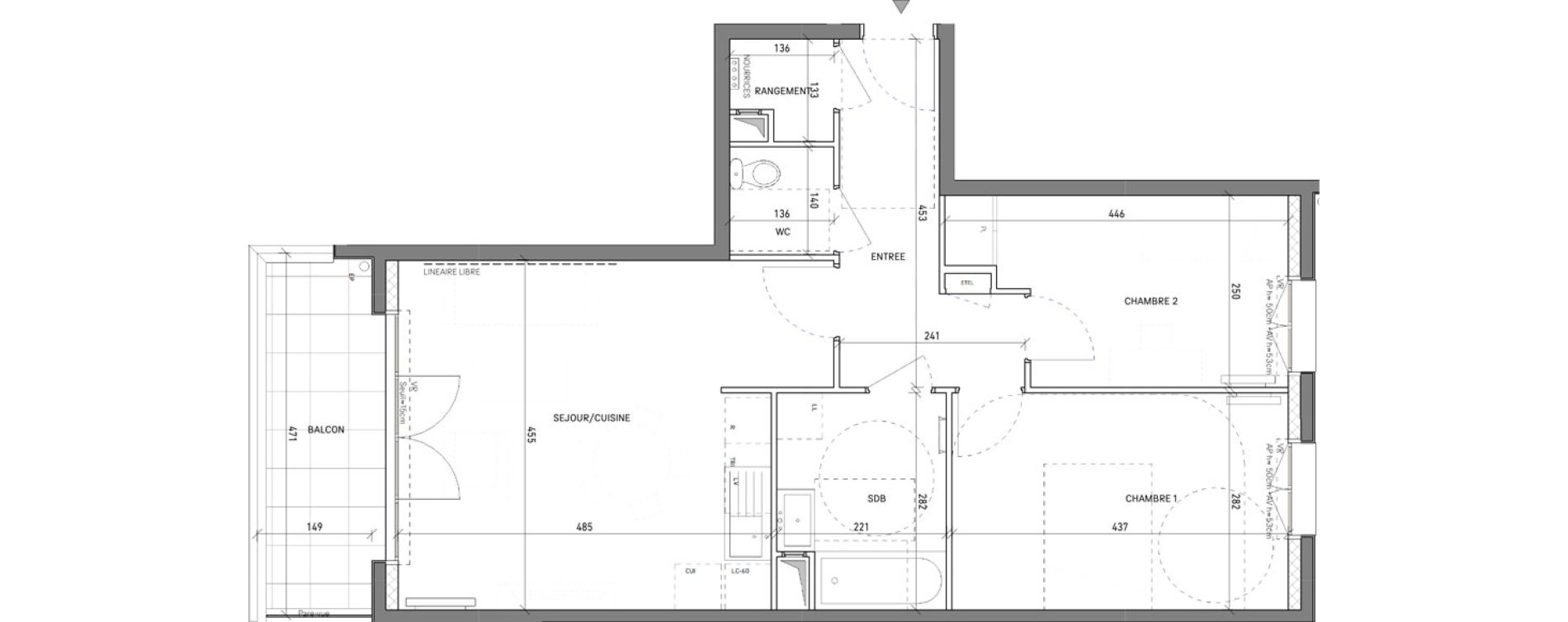 Appartement T3 de 61,78 m2 &agrave; Cr&eacute;teil Cardinaud