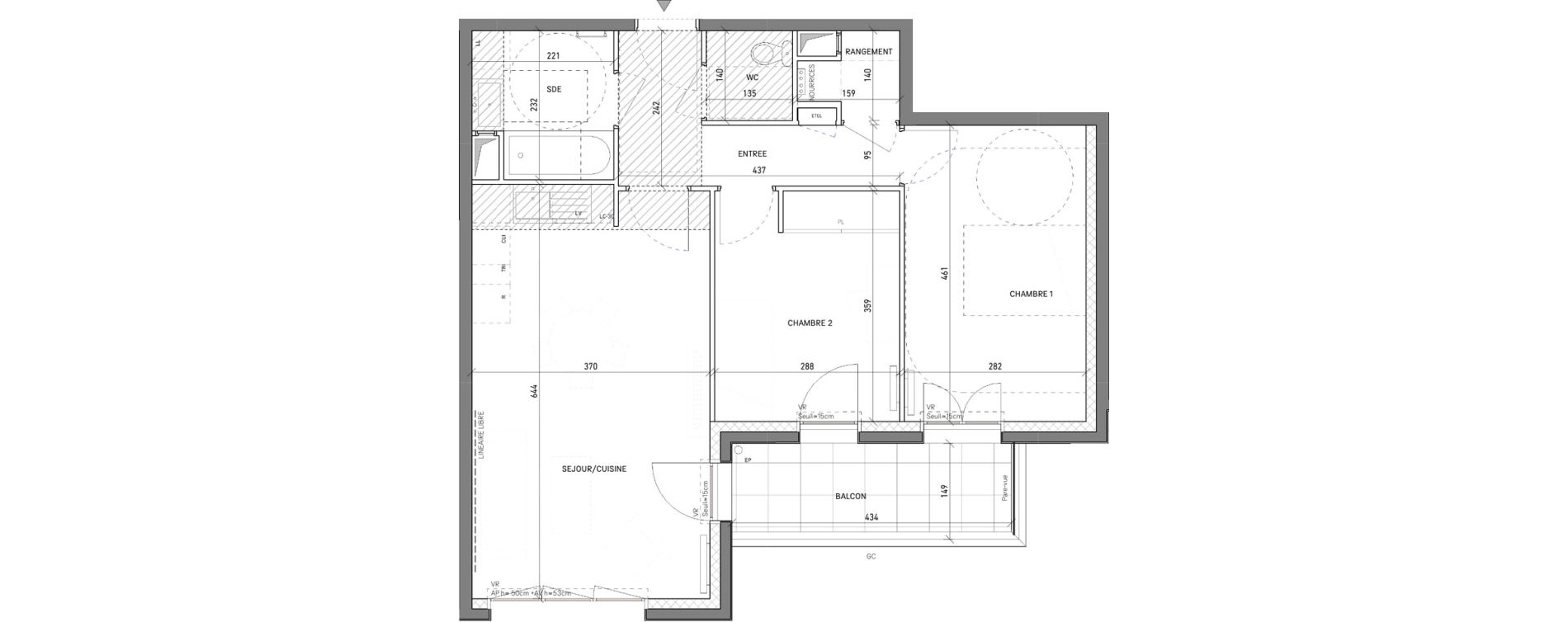 Appartement T3 de 61,34 m2 &agrave; Cr&eacute;teil Cardinaud