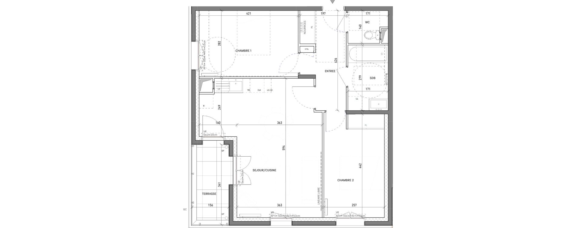 Appartement T3 de 61,92 m2 &agrave; Cr&eacute;teil Cardinaud