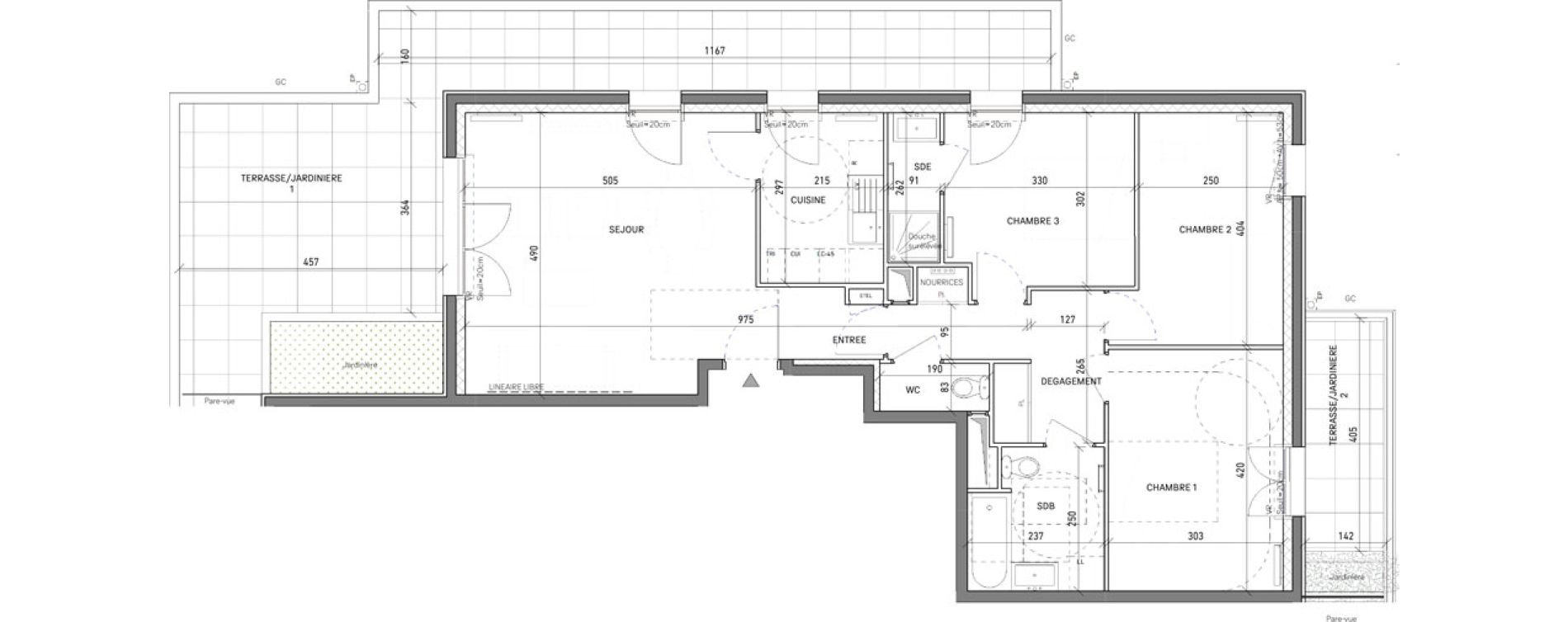 Appartement T4 de 82,98 m2 &agrave; Cr&eacute;teil Cardinaud