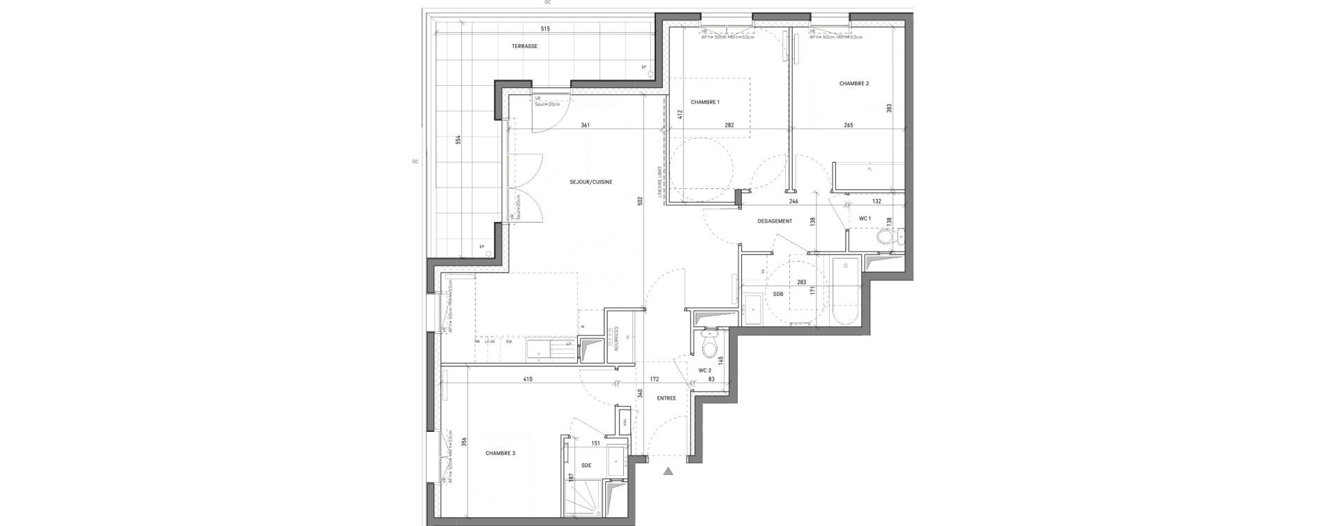 Appartement T4 de 81,45 m2 &agrave; Cr&eacute;teil Cardinaud