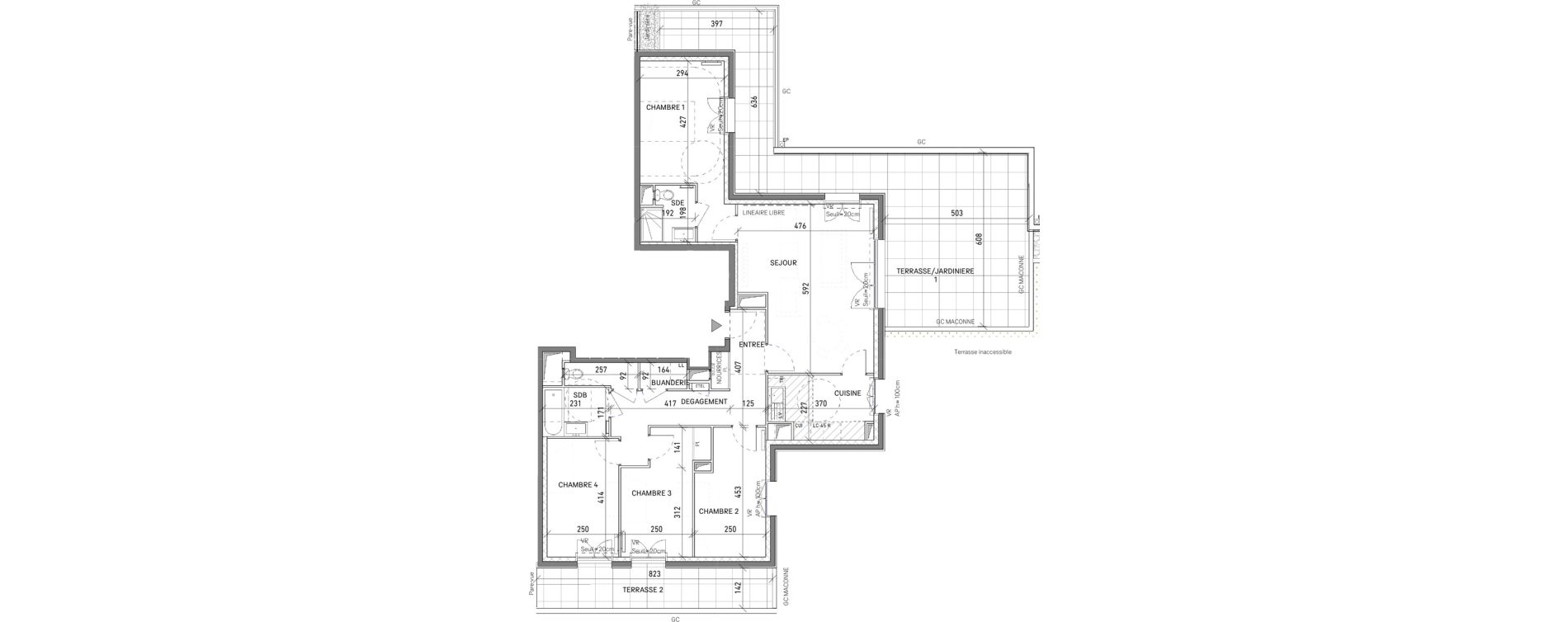 Appartement T5 de 102,53 m2 &agrave; Cr&eacute;teil Cardinaud