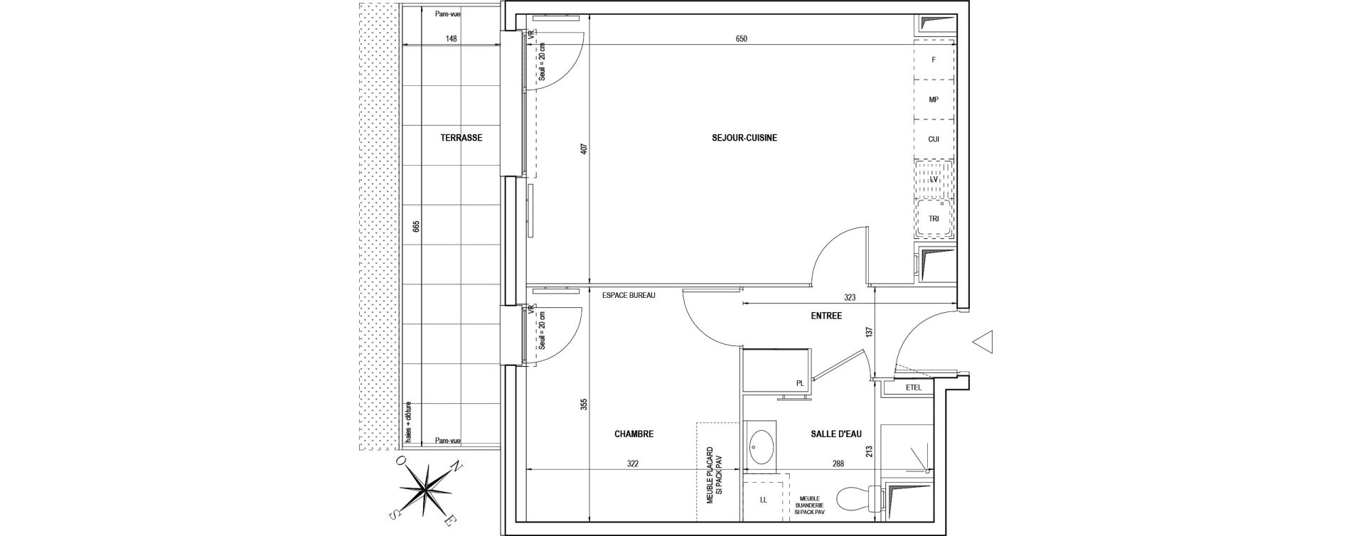 Appartement T2 de 47,04 m2 &agrave; Cr&eacute;teil Viet
