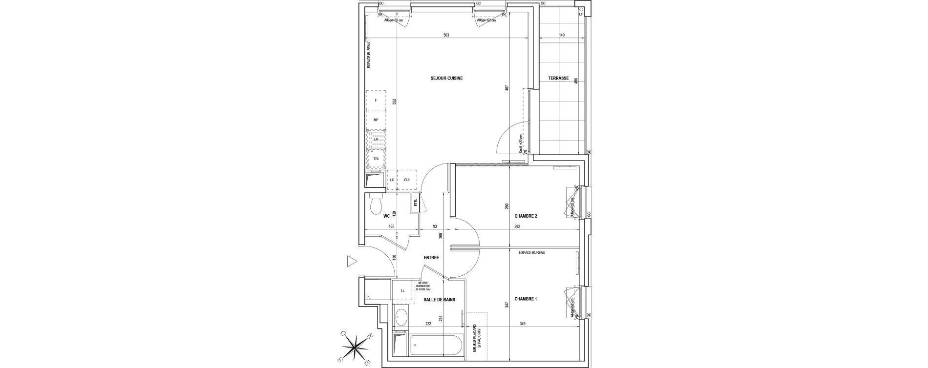 Appartement T3 de 59,46 m2 &agrave; Cr&eacute;teil Viet