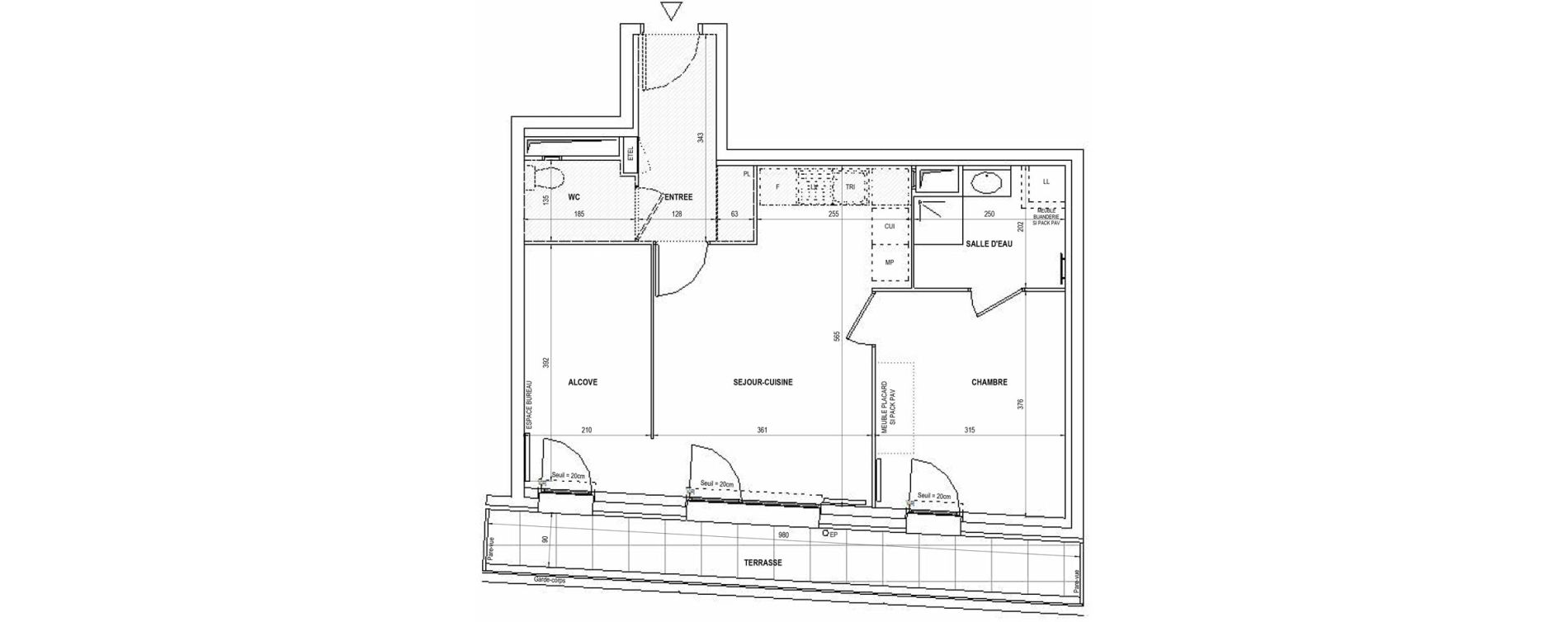 Appartement T2 de 51,56 m2 &agrave; Cr&eacute;teil Viet