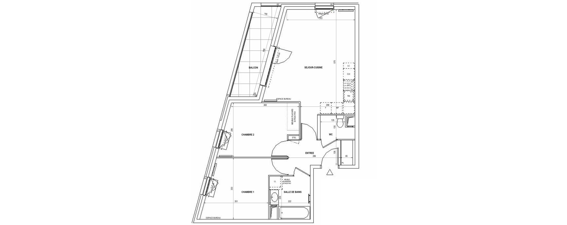Appartement T3 de 60,93 m2 &agrave; Cr&eacute;teil Viet