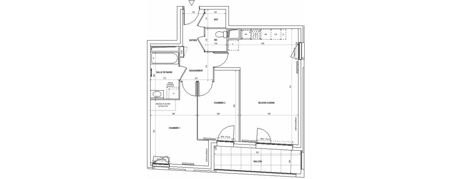 Appartement T3 de 63,78 m2 &agrave; Cr&eacute;teil Viet