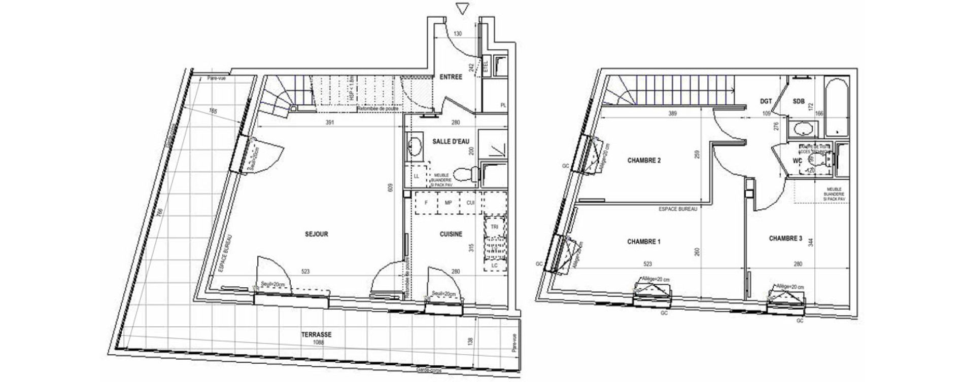 Appartement T4 de 81,61 m2 &agrave; Cr&eacute;teil Viet