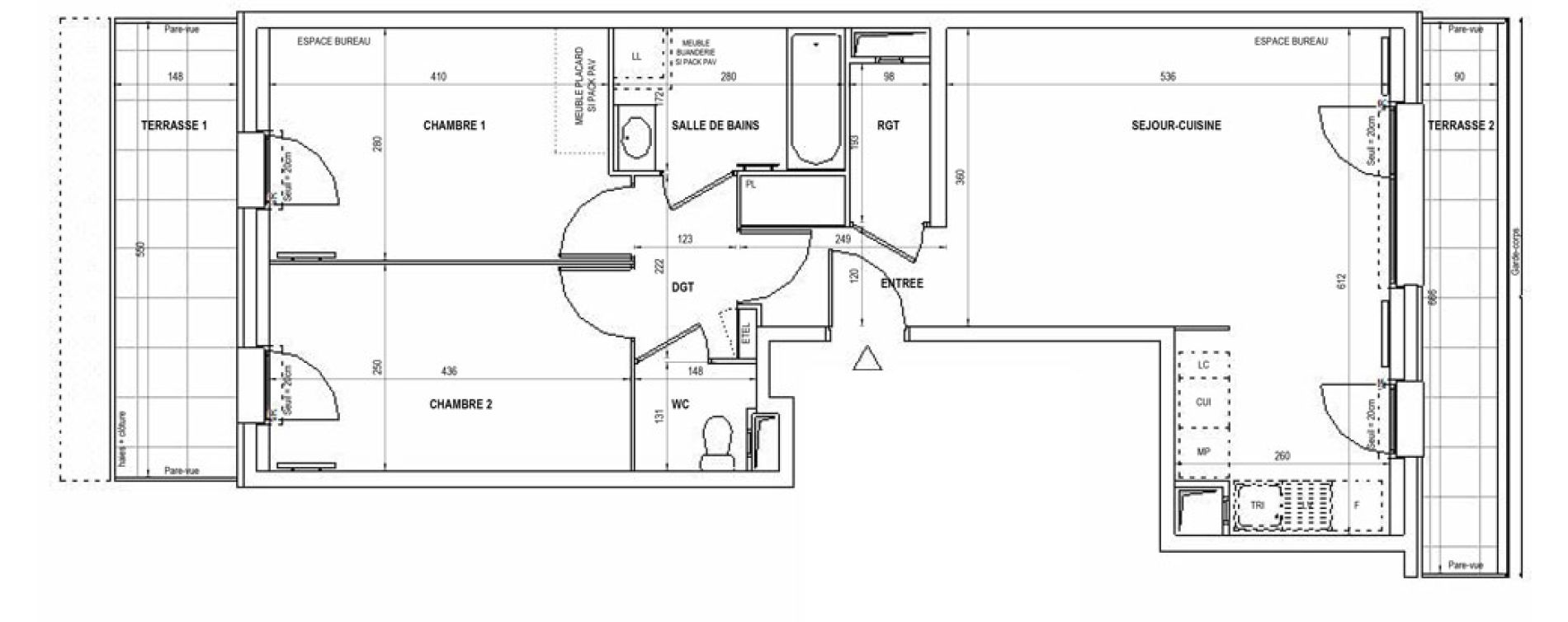 Appartement T3 de 63,04 m2 &agrave; Cr&eacute;teil Viet