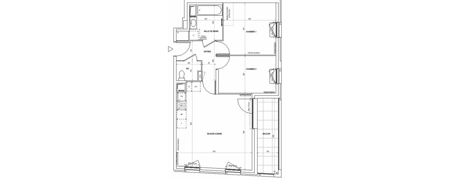 Appartement T3 de 60,73 m2 &agrave; Cr&eacute;teil Viet