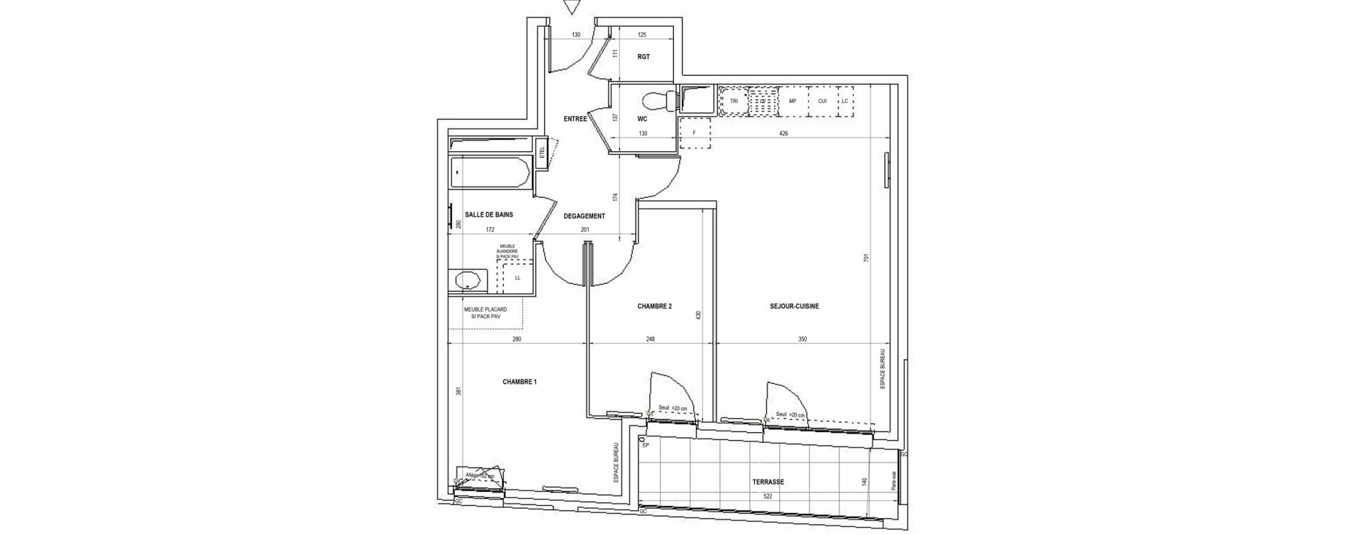 Appartement T3 de 63,76 m2 &agrave; Cr&eacute;teil Viet