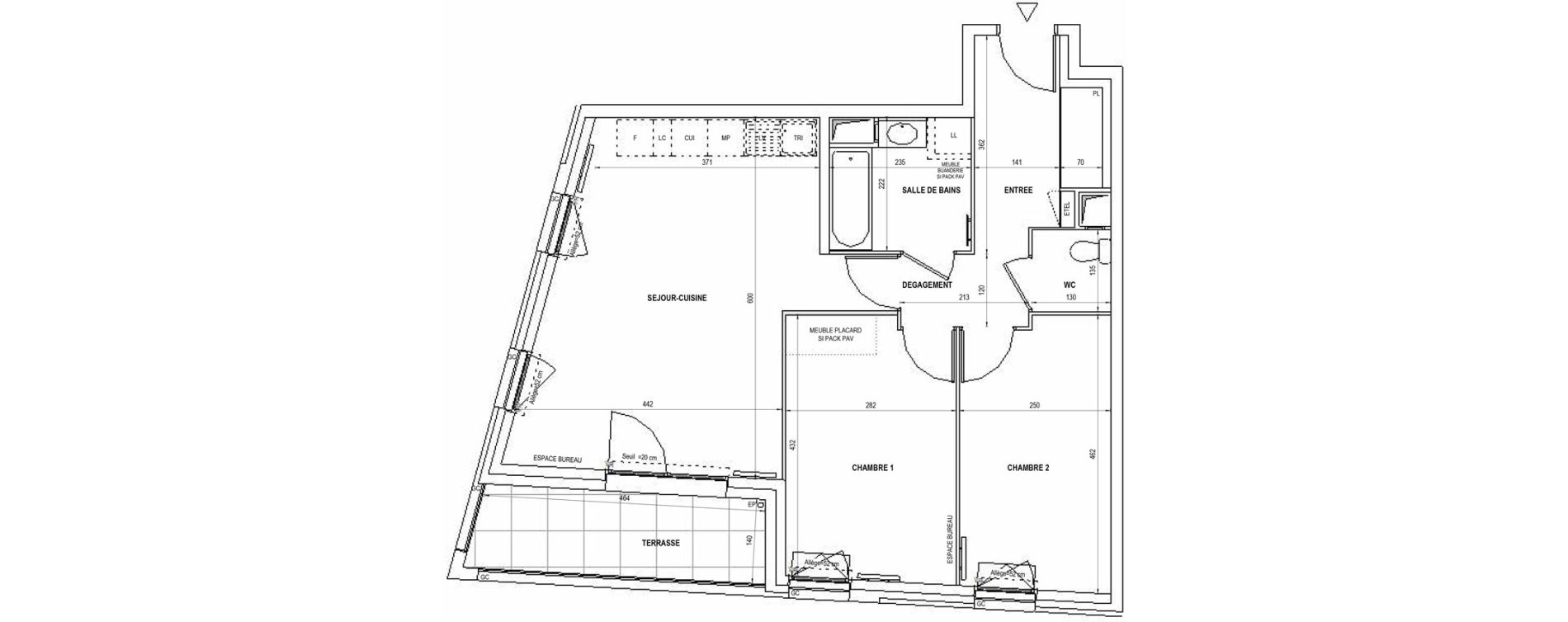 Appartement T3 de 64,36 m2 &agrave; Cr&eacute;teil Viet