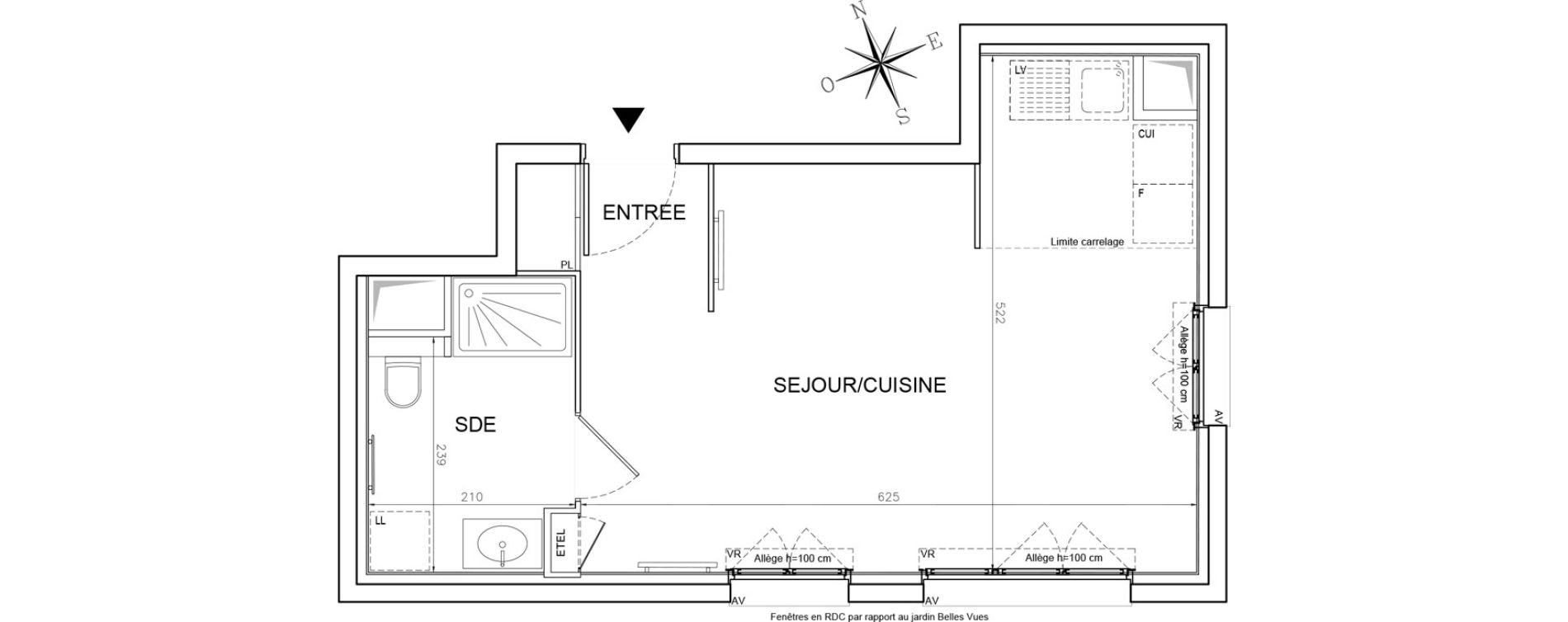 Appartement T1 de 33,94 m2 &agrave; Fontenay-Sous-Bois Le village fontenay sous bois