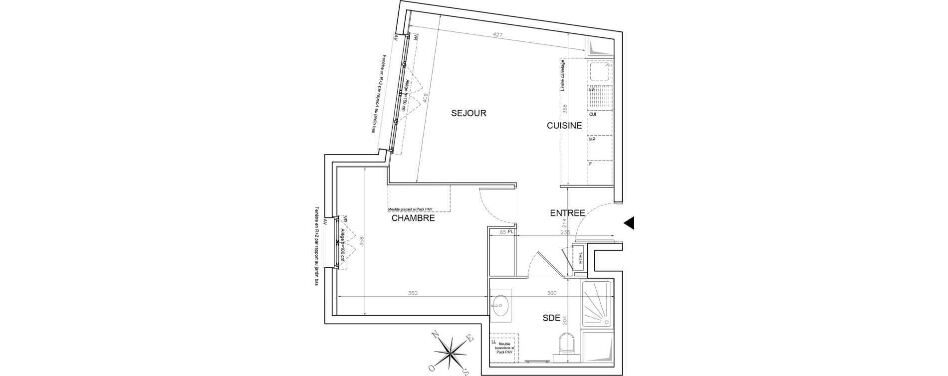 Appartement T2 de 42,52 m2 &agrave; Fontenay-Sous-Bois Le village fontenay sous bois