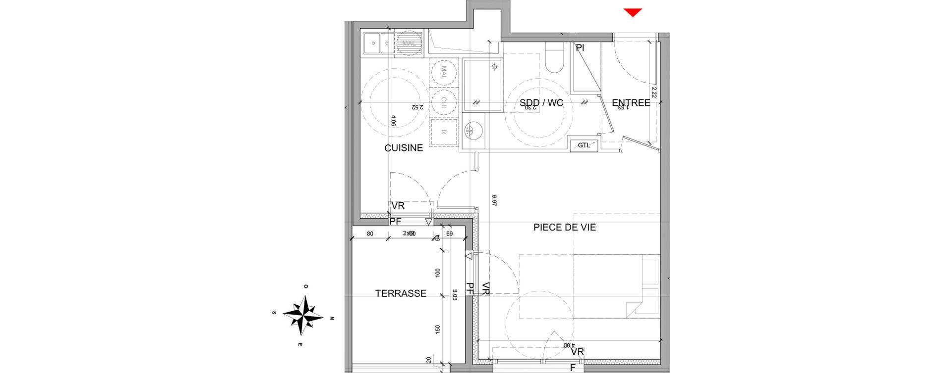 Appartement T1 de 36,50 m2 &agrave; Fontenay-Sous-Bois La redoute