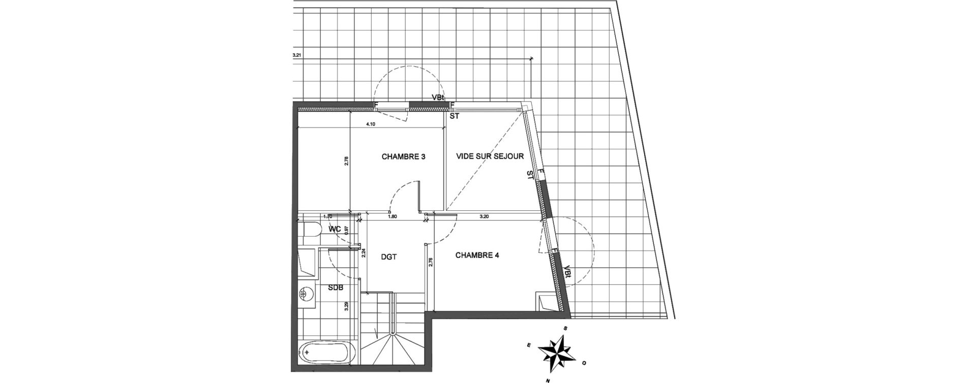 Duplex T5 de 102,20 m2 &agrave; Fontenay-Sous-Bois La redoute
