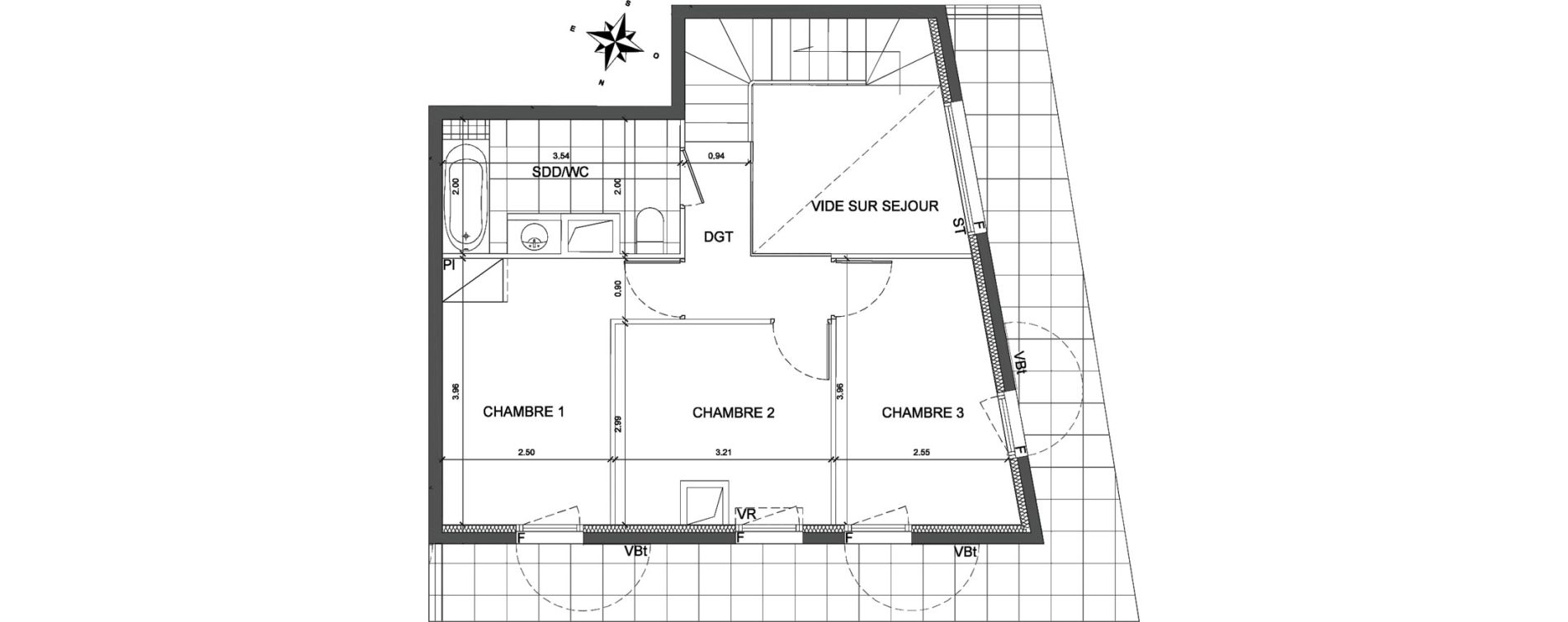 Duplex T4 de 84,40 m2 &agrave; Fontenay-Sous-Bois La redoute
