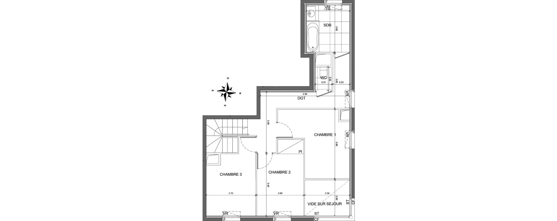 Duplex T4 de 86,10 m2 &agrave; Fontenay-Sous-Bois La redoute