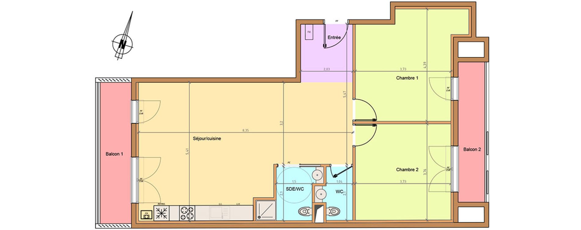 Appartement T3 de 78,77 m2 &agrave; Fontenay-Sous-Bois Centre
