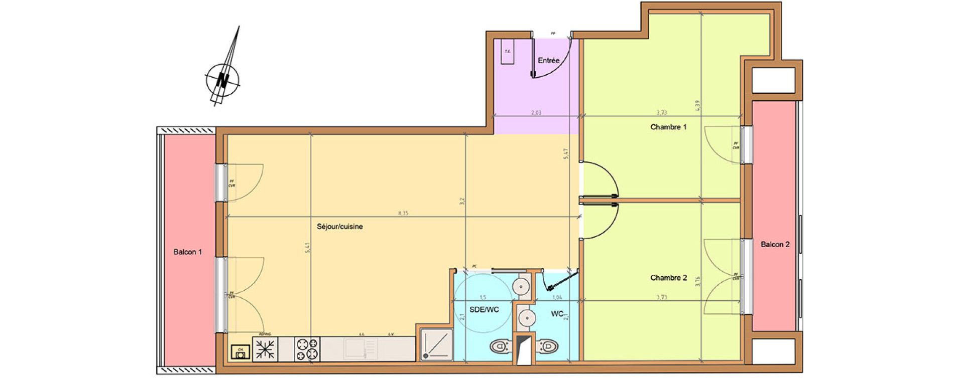 Appartement T3 de 78,77 m2 &agrave; Fontenay-Sous-Bois Centre