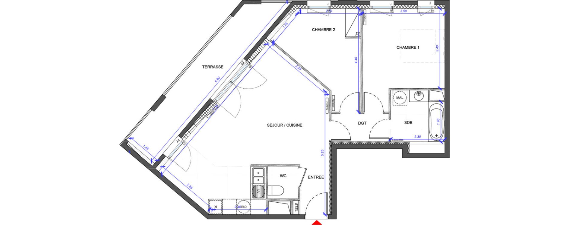 Appartement T3 de 66,20 m2 &agrave; Fontenay-Sous-Bois La redoute