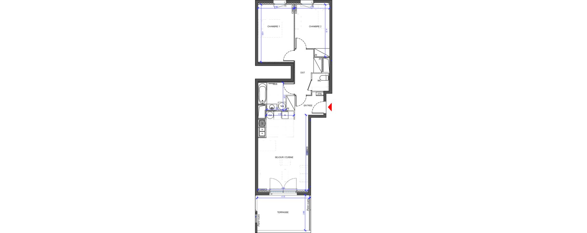 Appartement T3 de 65,00 m2 &agrave; Fontenay-Sous-Bois La redoute