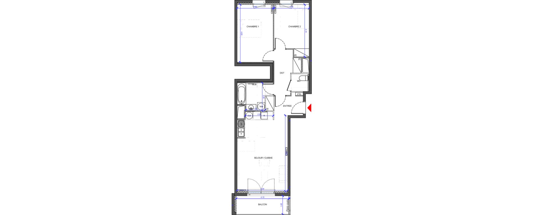 Appartement T3 de 65,00 m2 &agrave; Fontenay-Sous-Bois La redoute