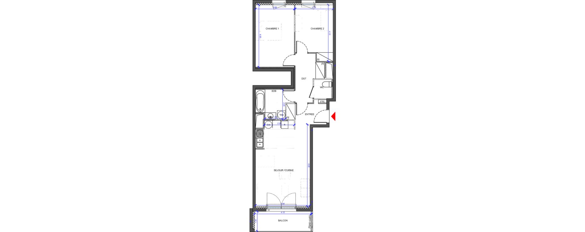 Appartement T3 de 65,00 m2 &agrave; Fontenay-Sous-Bois La redoute