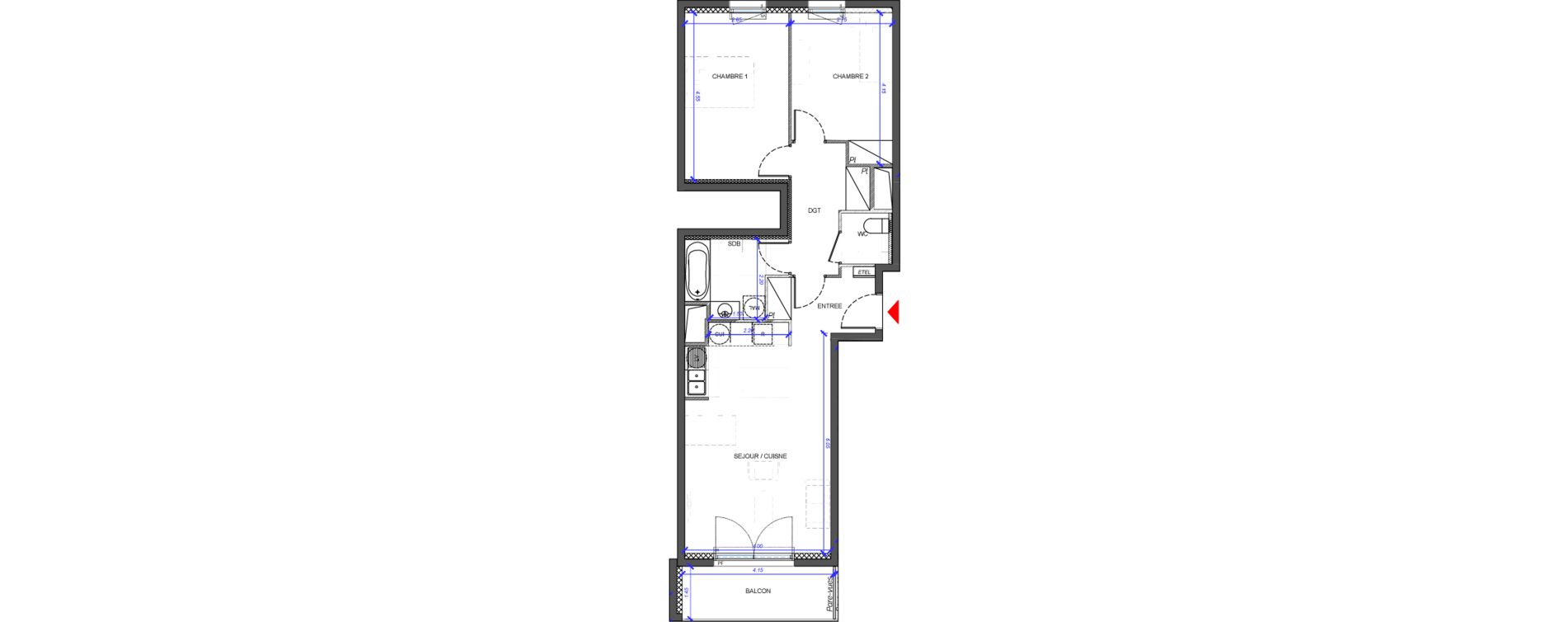 Appartement T3 de 65,00 m2 &agrave; Fontenay-Sous-Bois La redoute