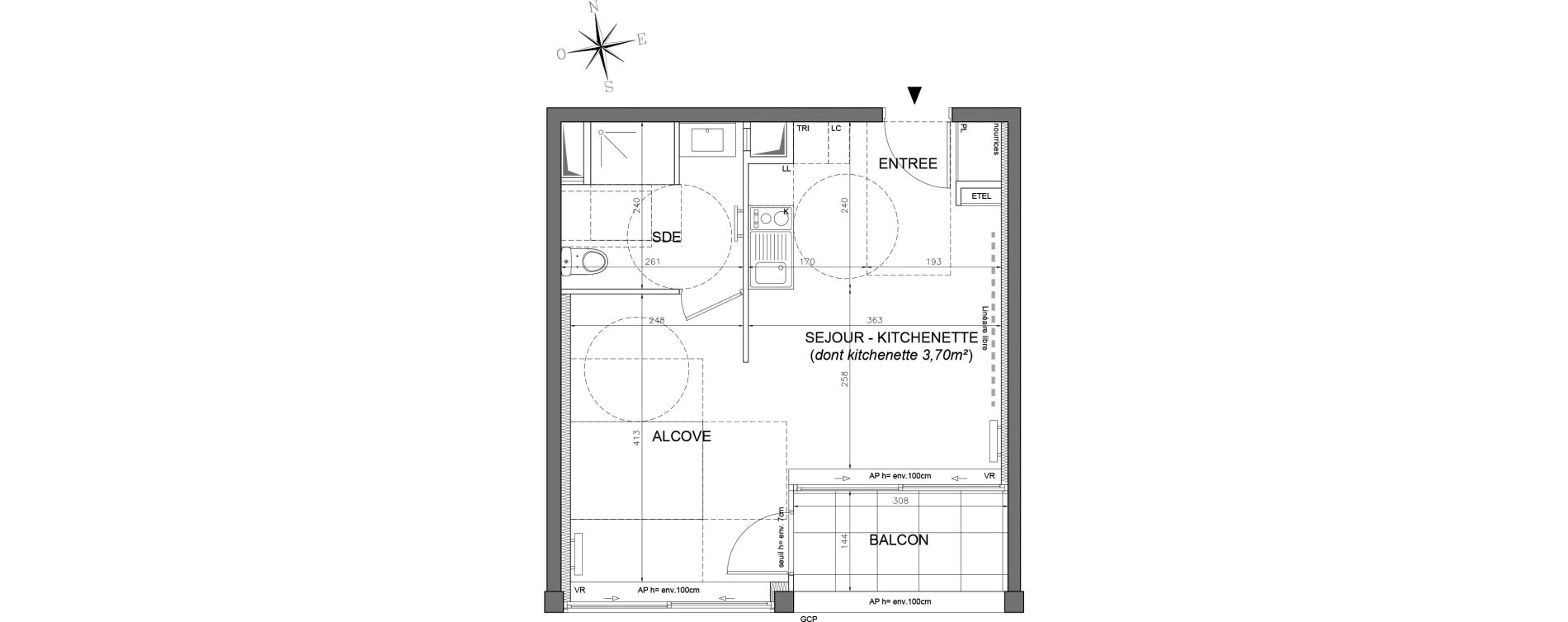 Appartement T1 de 34,70 m2 &agrave; Ivry-Sur-Seine Ivry port