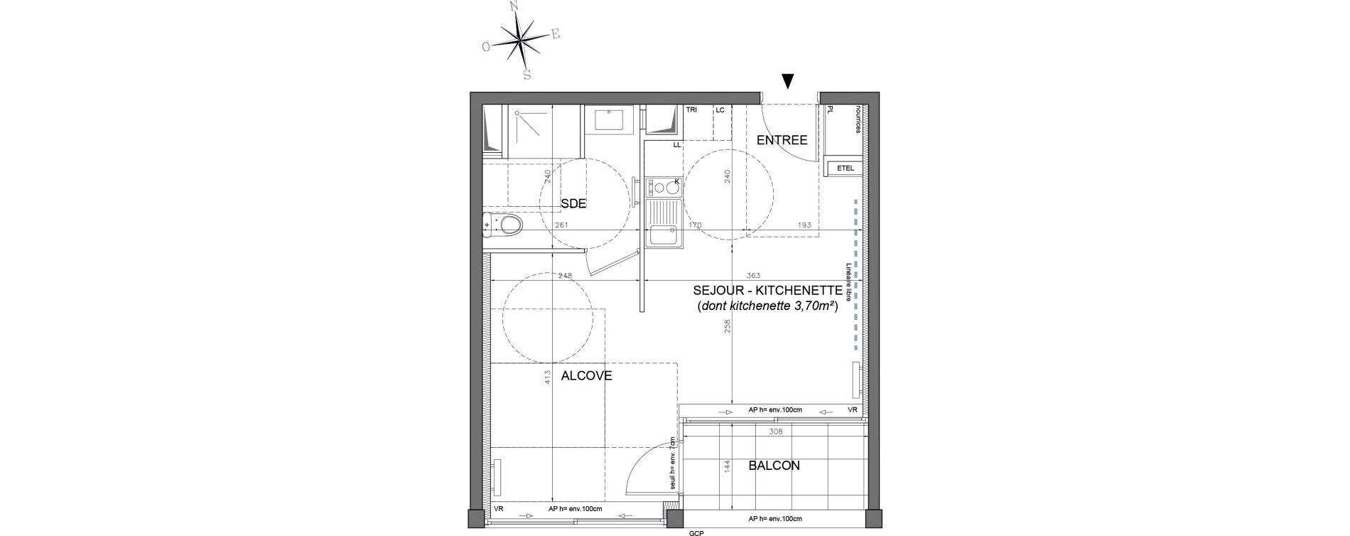 Appartement T1 de 34,70 m2 &agrave; Ivry-Sur-Seine Ivry port