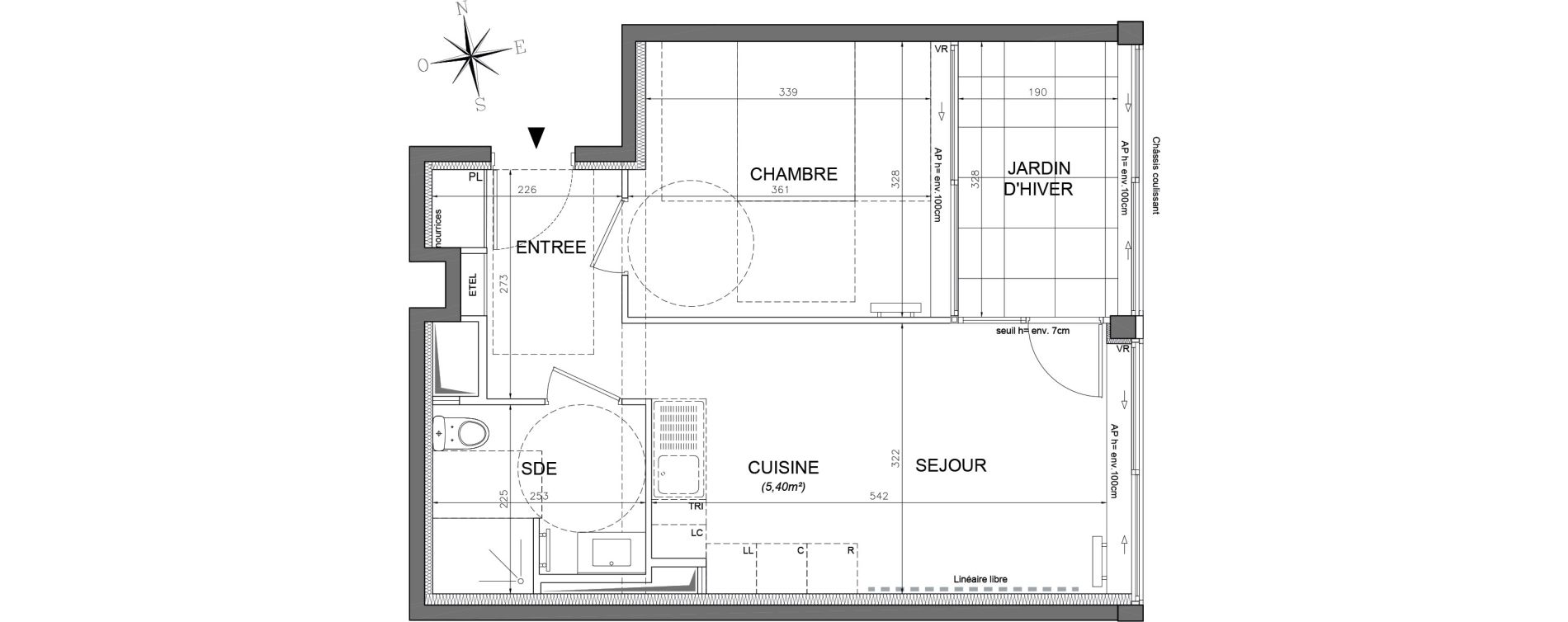 Appartement T2 de 39,35 m2 &agrave; Ivry-Sur-Seine Ivry port