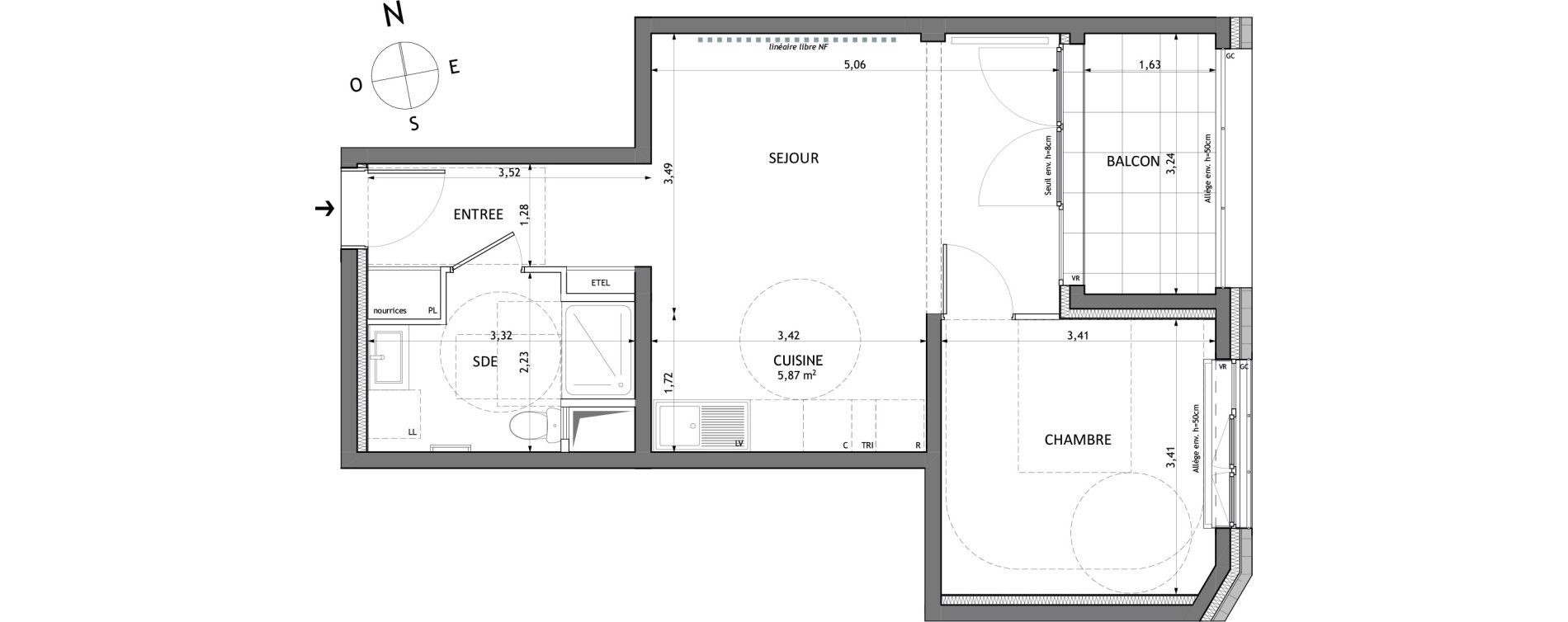 Appartement T2 de 46,15 m2 &agrave; Ivry-Sur-Seine Ivry port